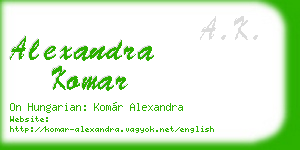 alexandra komar business card