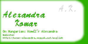 alexandra komar business card